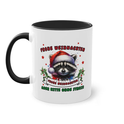 Frohe Weihnachten! Aber bitte ohne Stress! - Zwei-Ton-Kaffeetasse