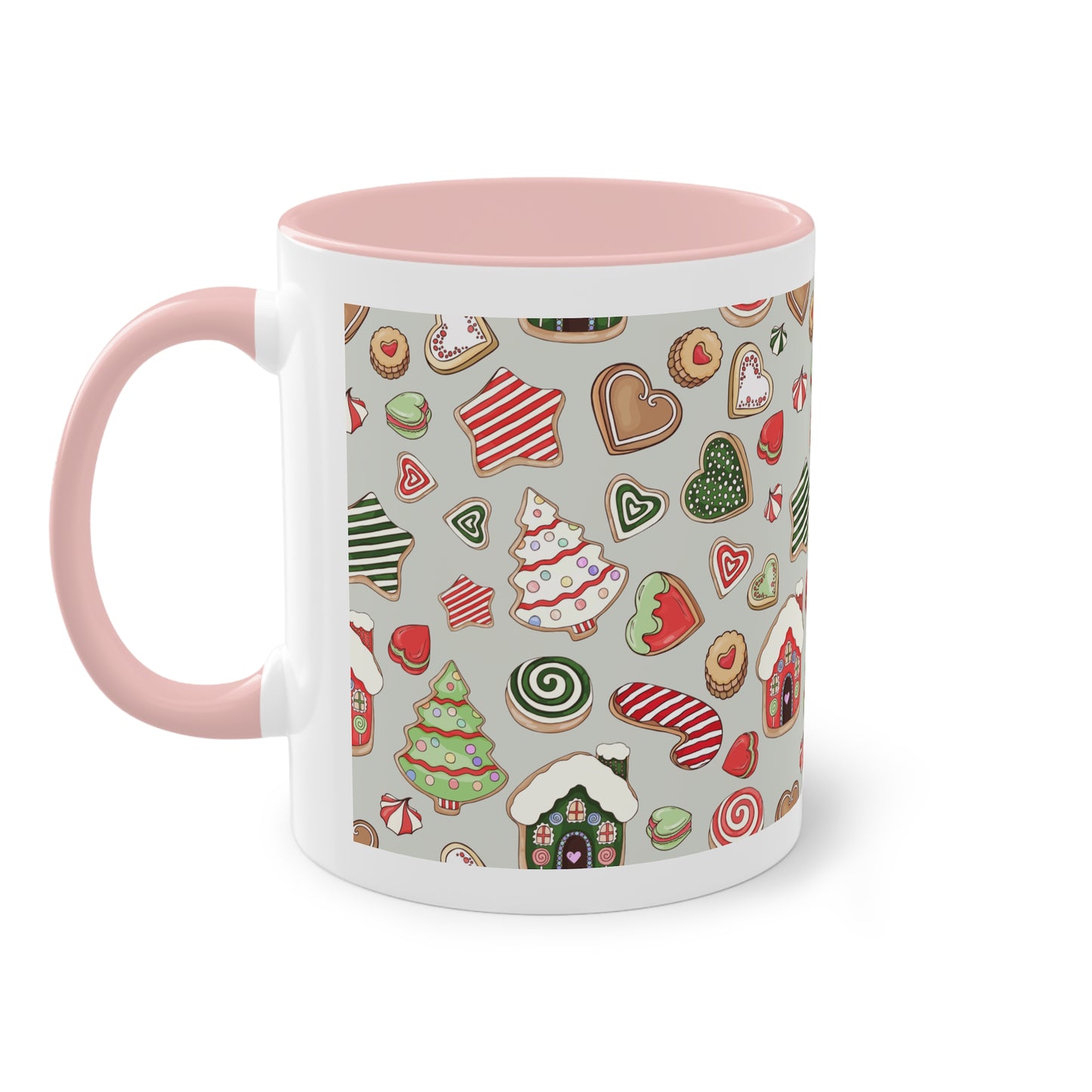 Vintage Merry Christmas - Zwei-Ton-Kaffeetasse