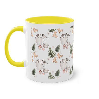 weihnachtliches Muster - Zwei-Ton-Kaffeetasse