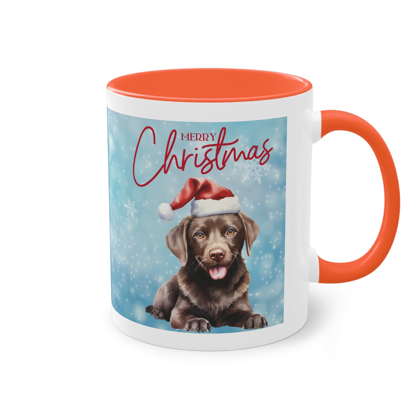 Hund Merry Christmas (2) - Zwei-Ton-Kaffeetasse