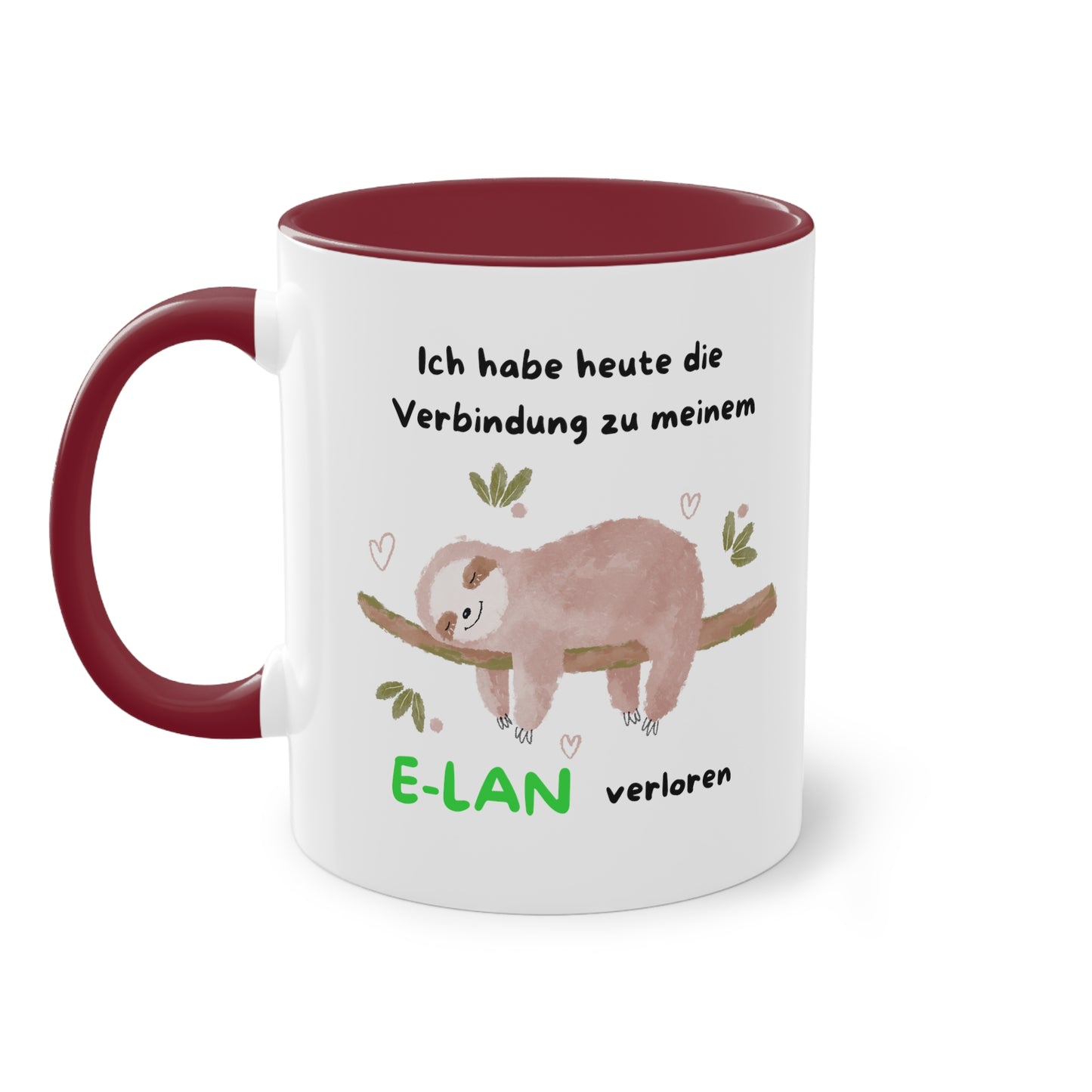 Ich habe heute die Verbindung zu meinem E-LAN verloren - Zwei-Ton-Kaffeetasse