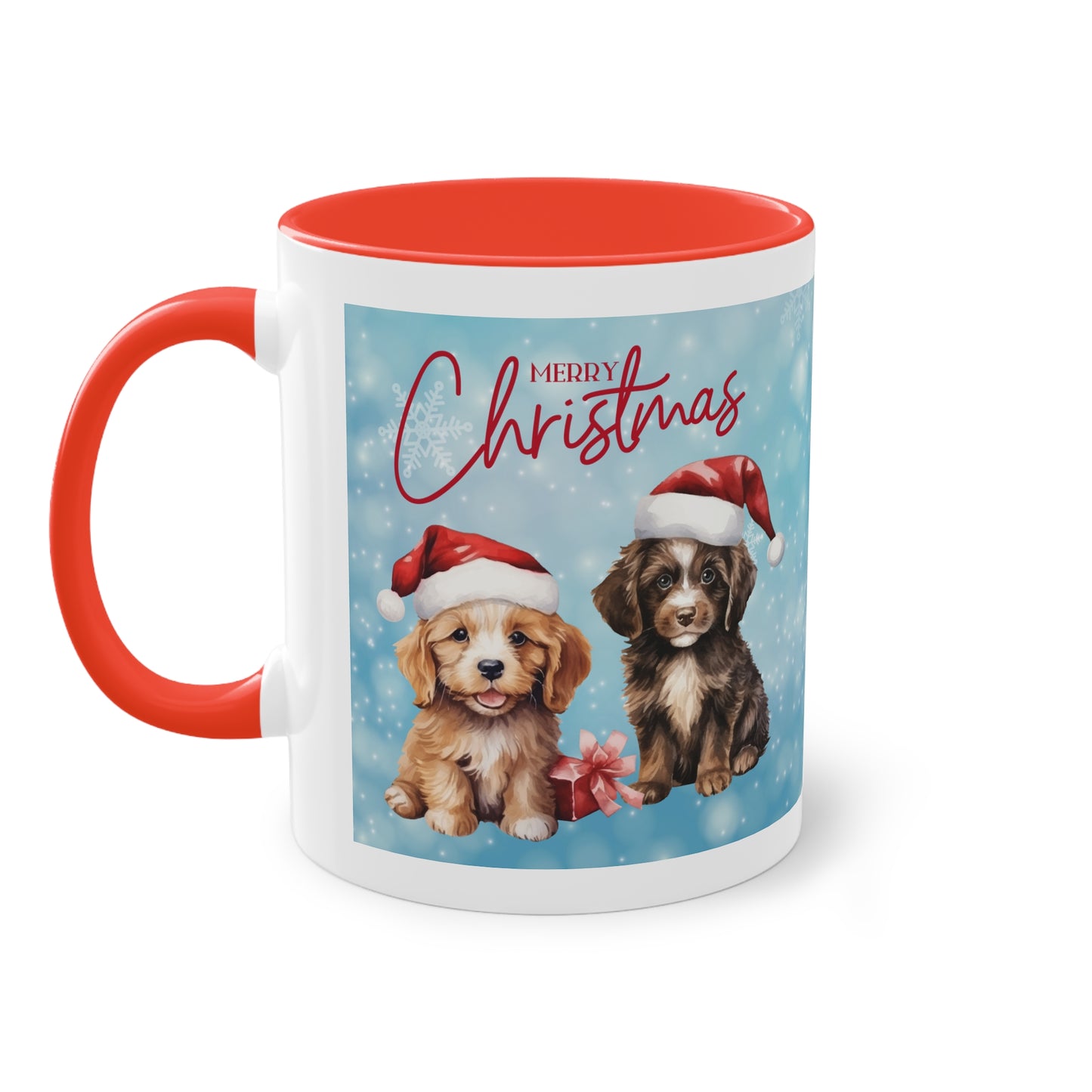 Hund Merry Christmas (3) - Zwei-Ton-Kaffeetasse