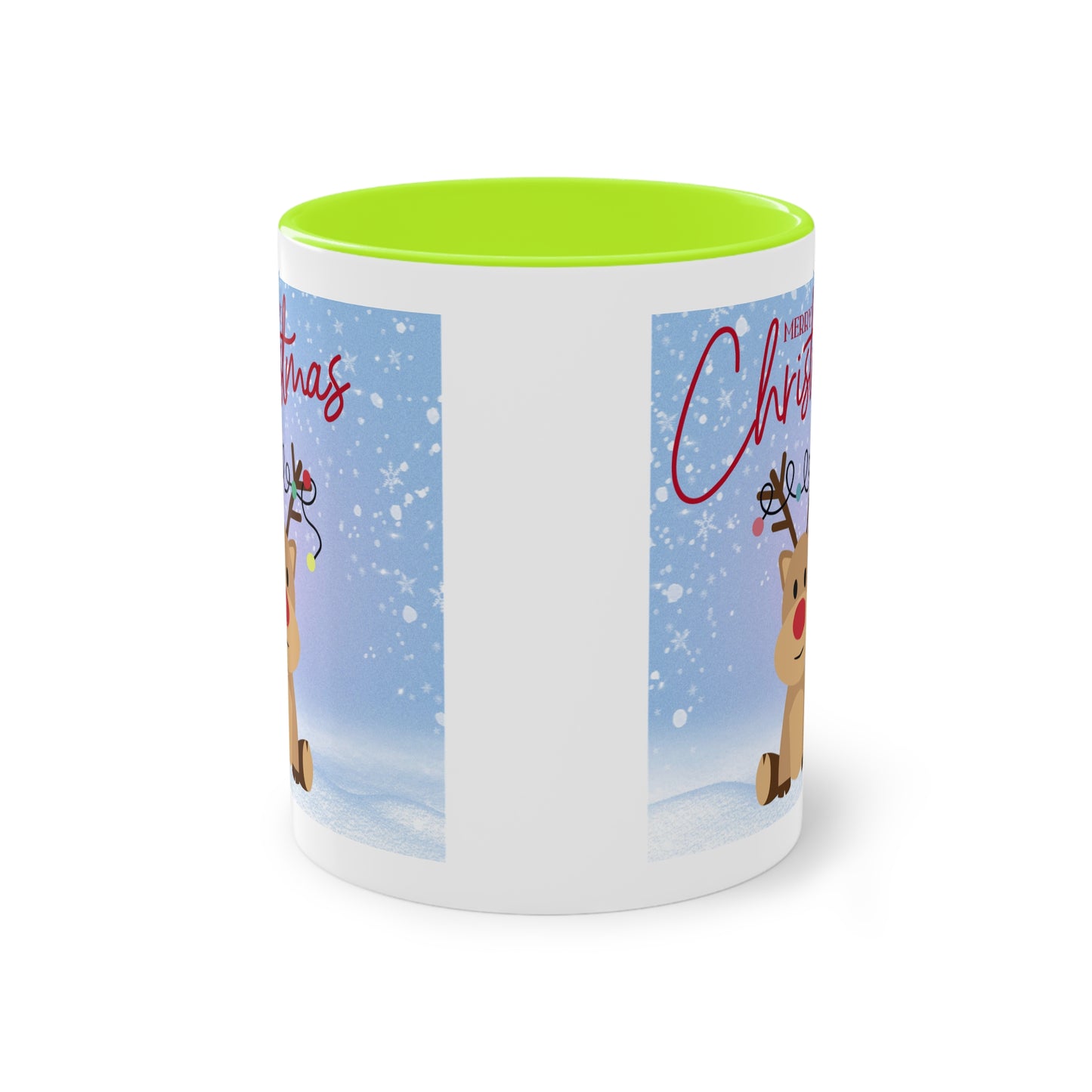 Rentier Merry Christmas - Zwei-Ton-Kaffeetasse