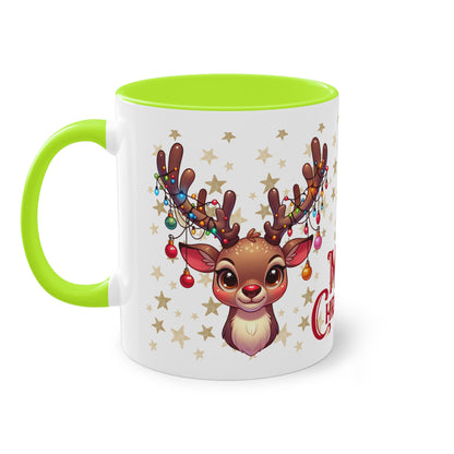 Merry Christmas Rentier - Zwei-Ton-Kaffeetasse