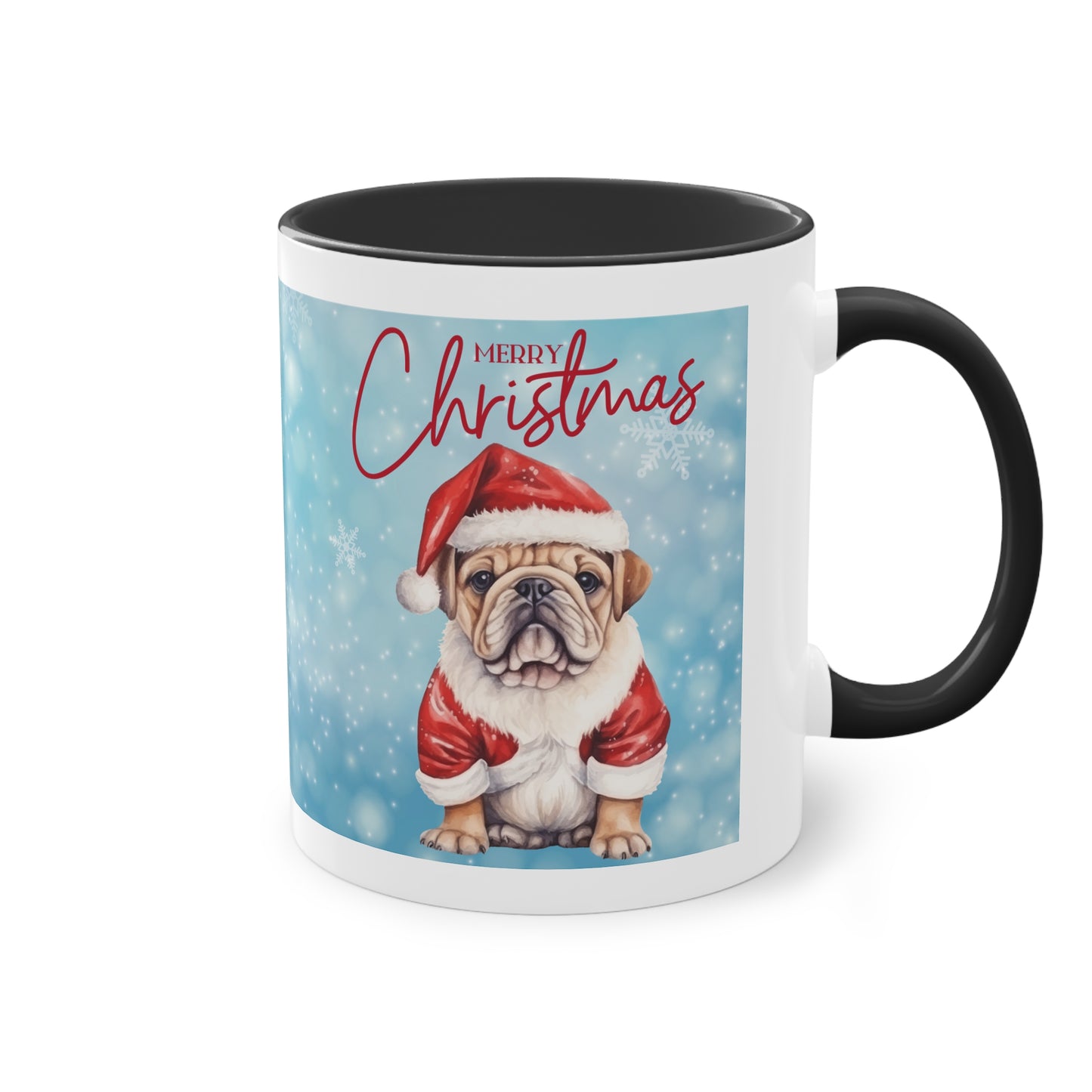 Hund Merry Christmas (4) - Zwei-Ton-Kaffeetasse