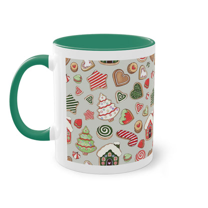 Vintage Merry Christmas - Zwei-Ton-Kaffeetasse