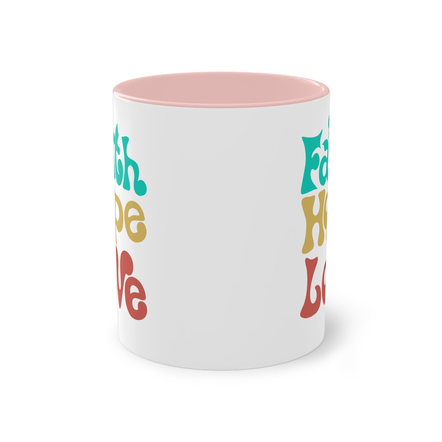 Faith, Hope, Love - Zwei-Ton-Kaffeetasse