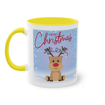 Rentier Merry Christmas - Zwei-Ton-Kaffeetasse