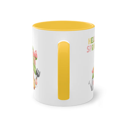 Hello Spring - Zwei-Ton-Kaffeetasse