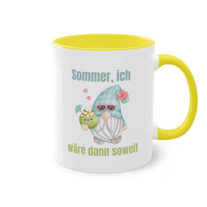 Sommer ich wäre dann soweit - Zwei-Ton-Kaffeetasse