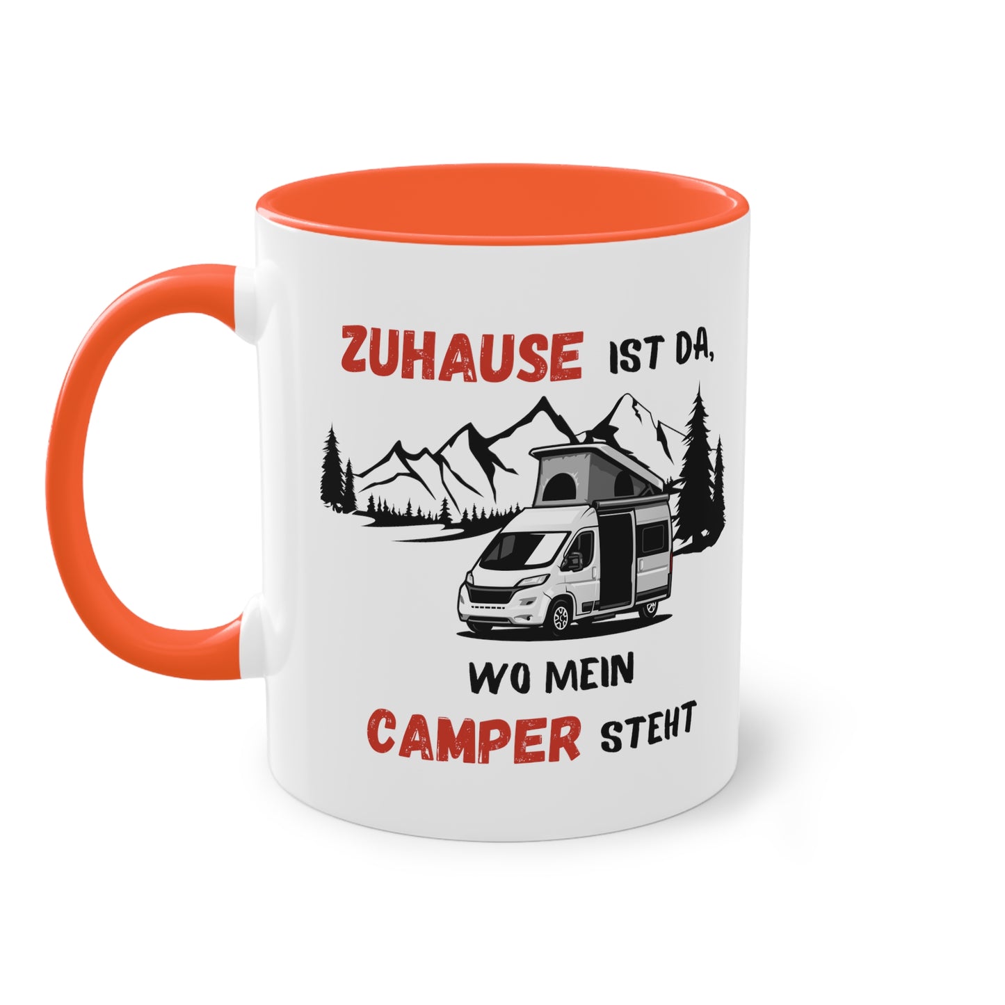 Zuhause ist da, wo mein Camper steht - Zwei-Ton-Kaffeetasse