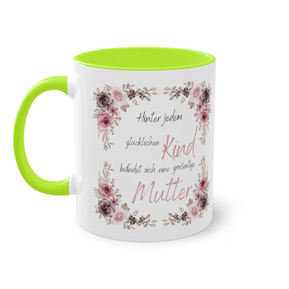 Hinter jedem glücklichen Kind befindet sich eine großartige Mutter - Zwei-Ton-Kaffeetasse