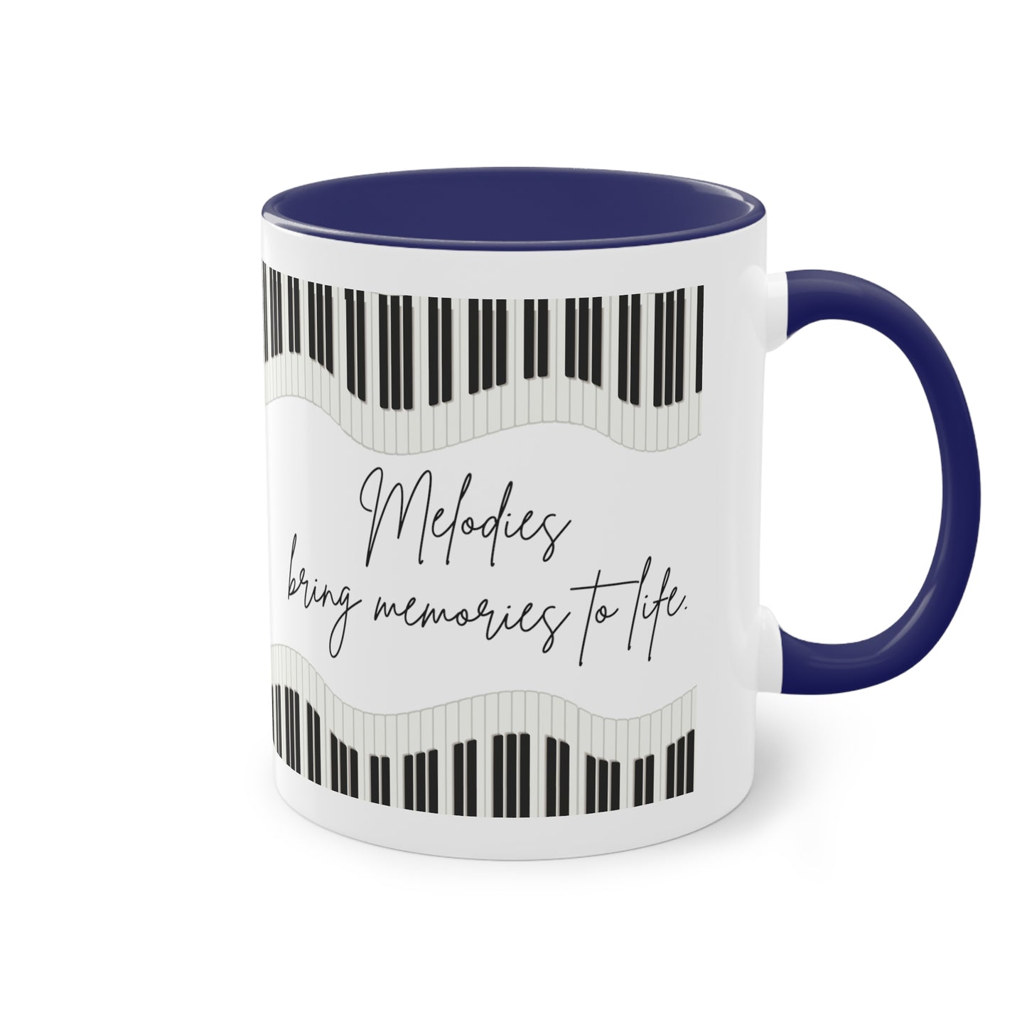 Melodies bring memories to life - Zwei-Ton-Kaffeetasse