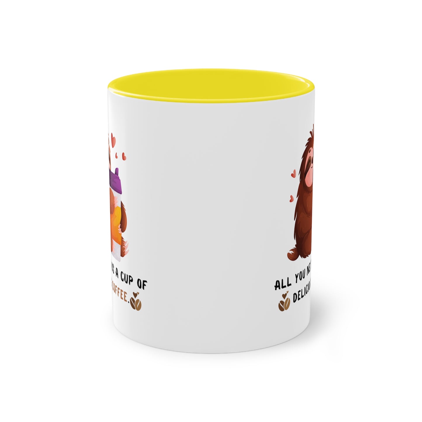 All you need is a cup of delicious coffee - Zwei-Ton-Kaffeetasse