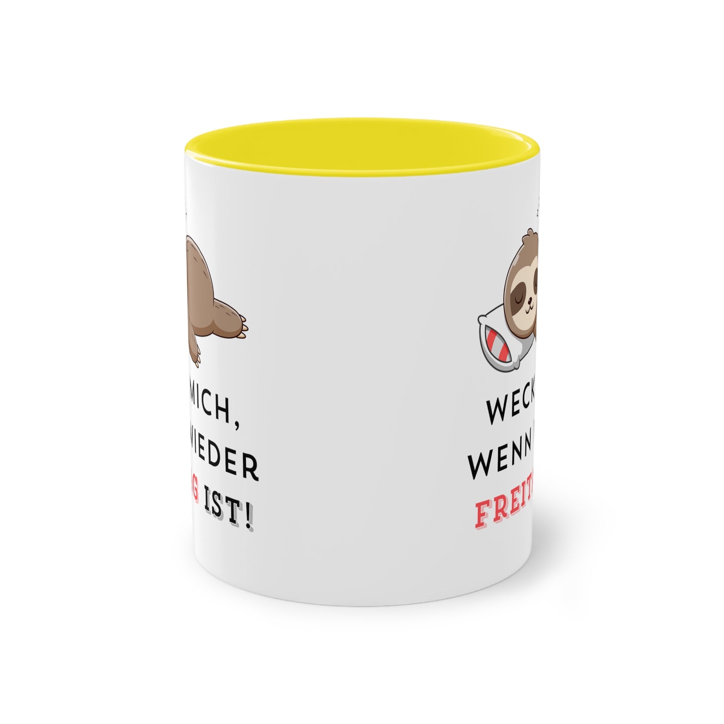 Weck mich, wenn wieder Freitag ist - Zwei-Ton-Kaffeetasse