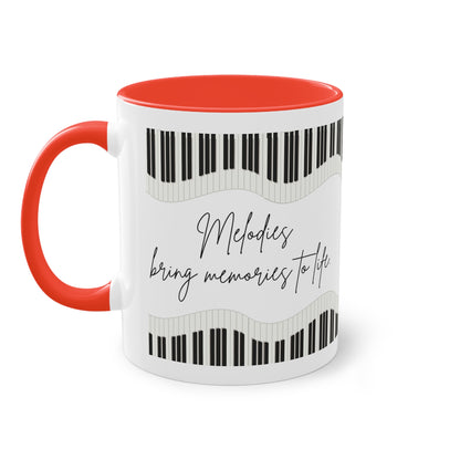 Melodies bring memories to life - Zwei-Ton-Kaffeetasse