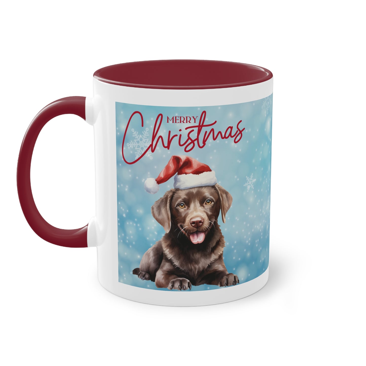 Hund Merry Christmas (2) - Zwei-Ton-Kaffeetasse