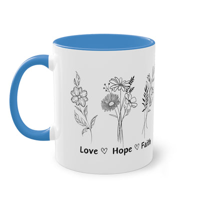 Love, Hope, Faith - Zwei-Ton-Tasse