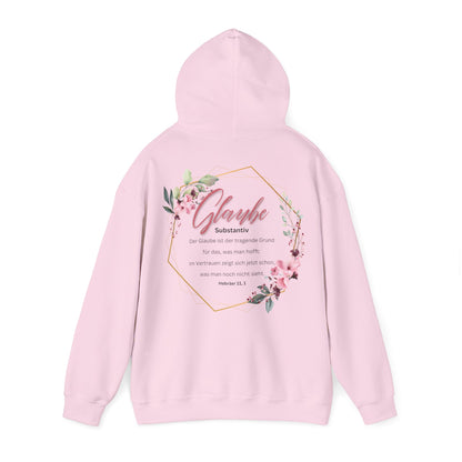 Glaube Substantiv (rosa) - Unisex Hoodie