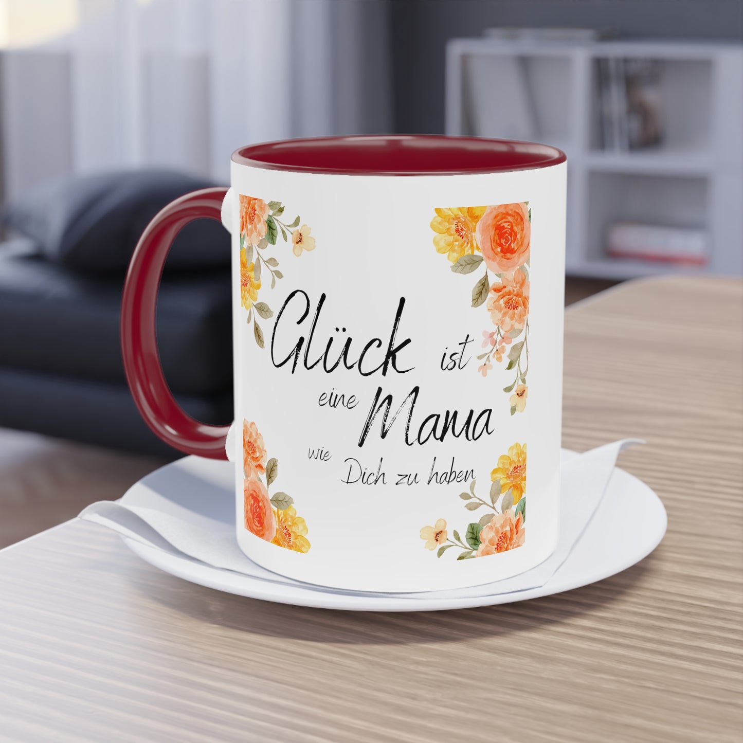 Glück ist eine Mama, wie Dich zu haben - Zwei-Ton-Kaffeetasse