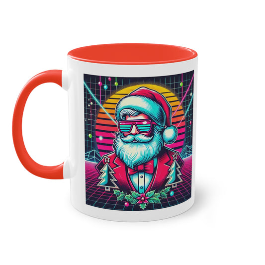 Santa Claus Techno - Zwei-Ton-Kaffeetasse