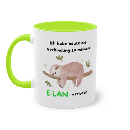 Ich habe heute die Verbindung zu meinem E-Lan verloren - Zwei-Ton-Tasse
