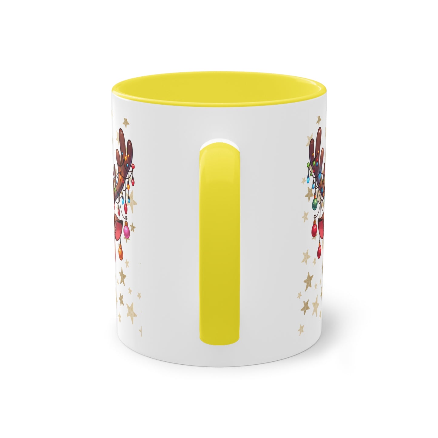 Merry Christmas Rentier - Zwei-Ton-Kaffeetasse