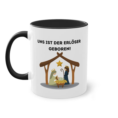 Uns ist der Erlöser geboren! - Zwei-Ton-Tasse