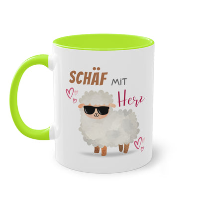 Schäf mit Herz - Zwei-Ton-Tasse