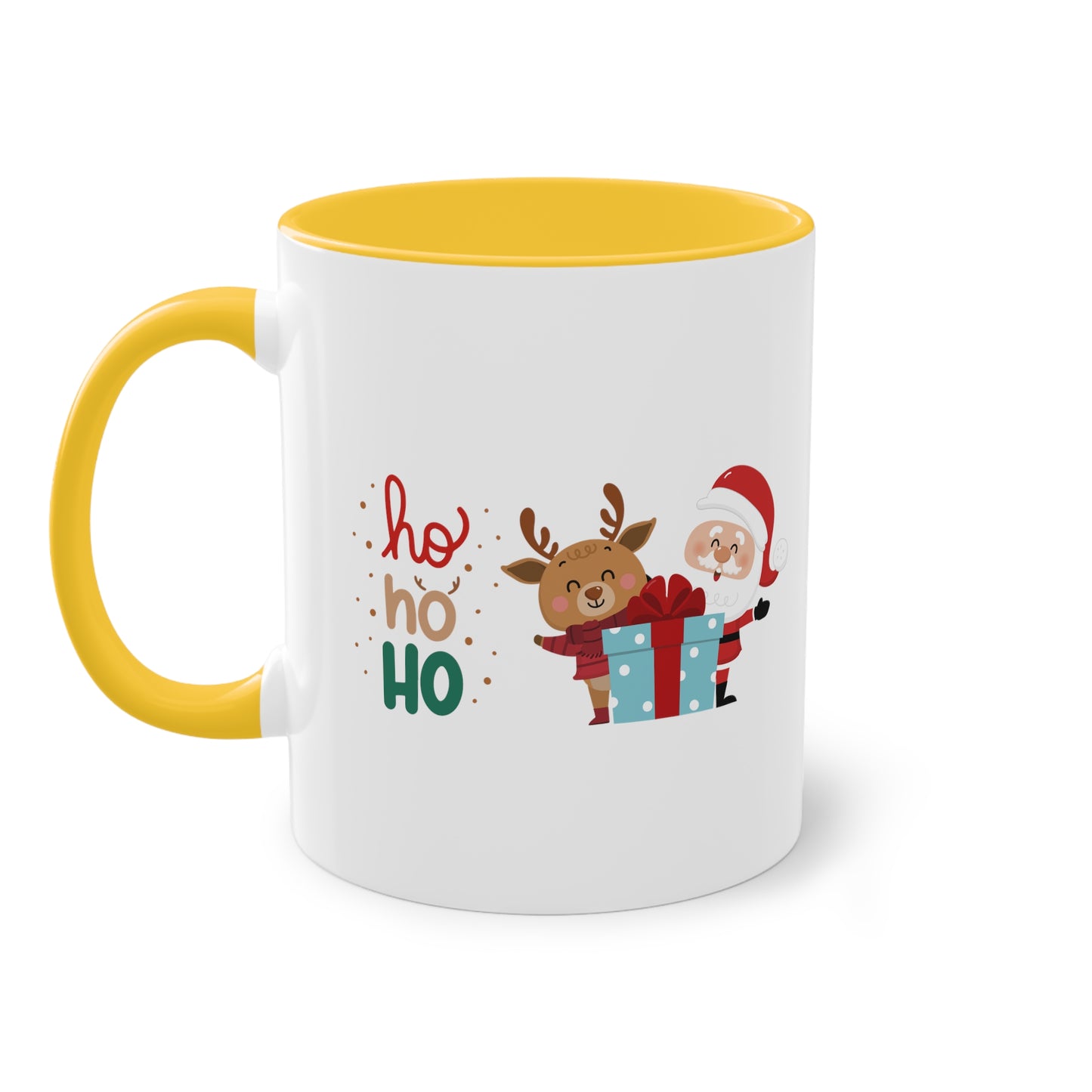 Ho ho ho Rentier und Santa  (2) - Zwei-Ton-Kaffeetasse