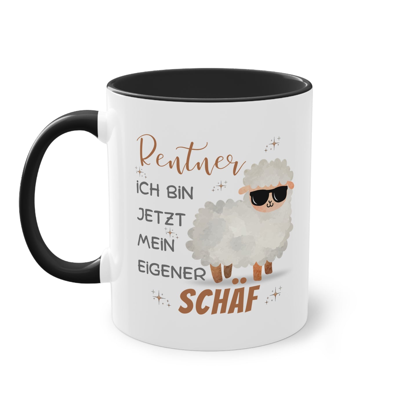 Rentner ich bin jetzt mein eigener Schäf - Zwei-Ton-Tasse