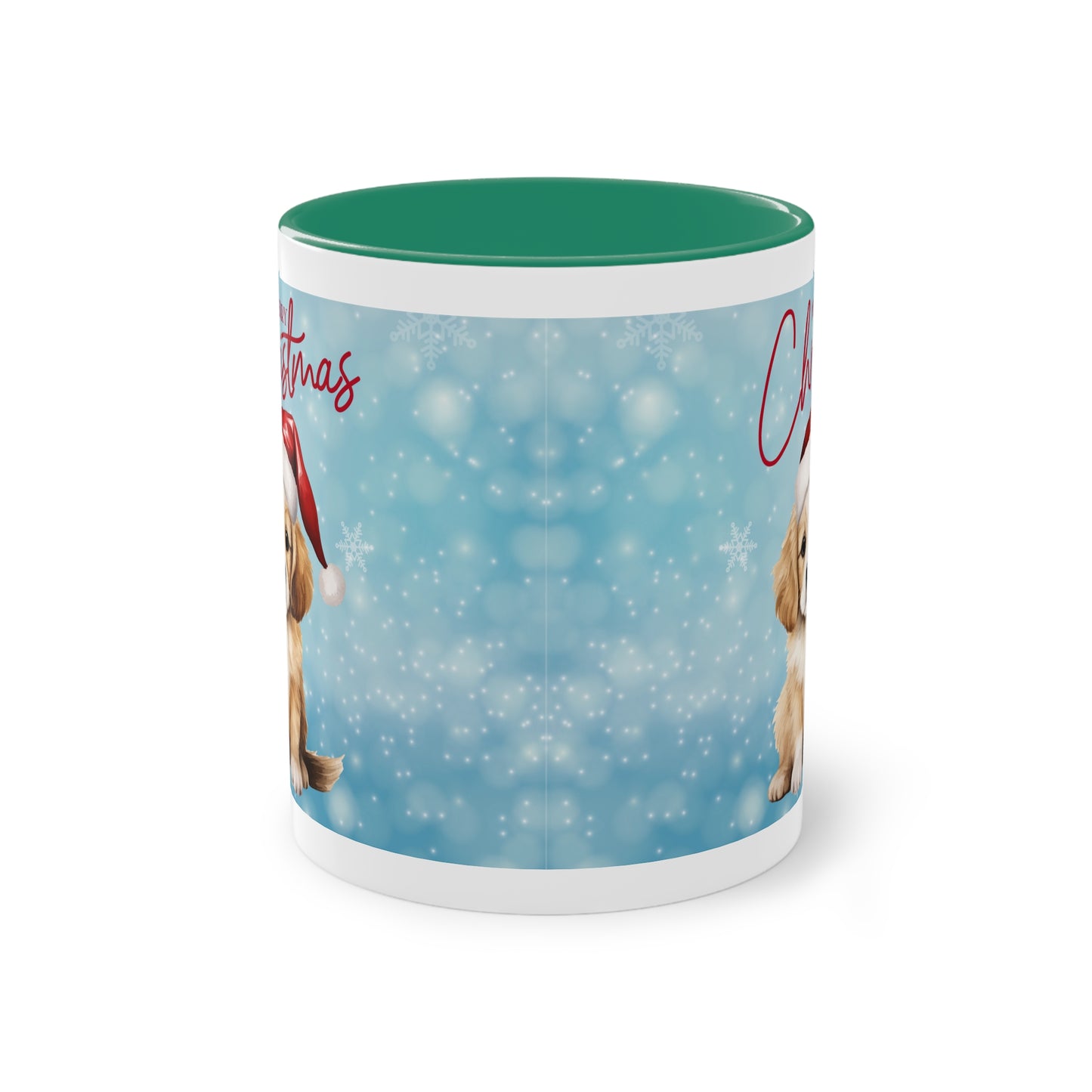 Hund Merry Christmas (5) - Zwei-Ton-Kaffeetasse