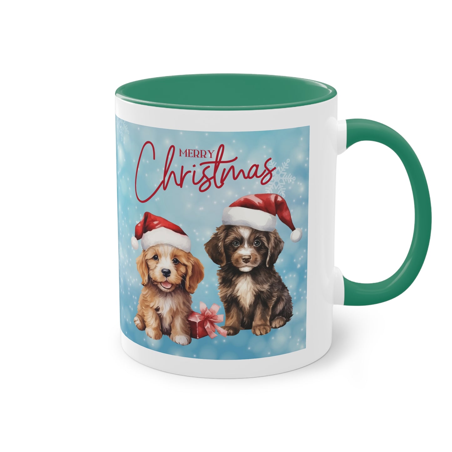 Hund Merry Christmas (3) - Zwei-Ton-Kaffeetasse