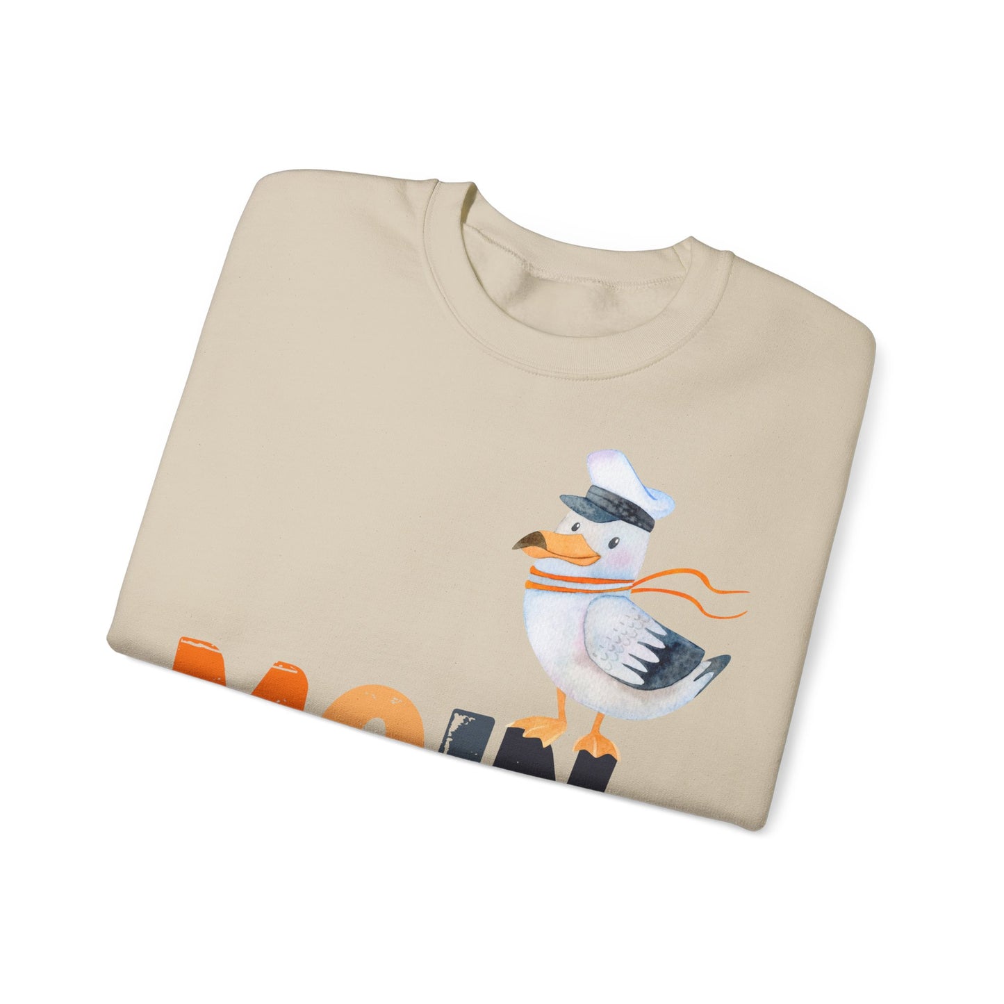 Unisex Sweatshirt -  Moin (bunt) mit Möwe