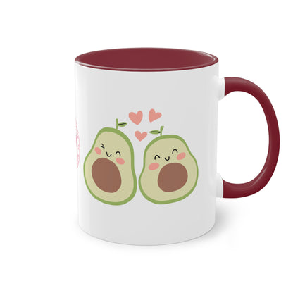 Avocado made with Love - Zwei-Ton-Kaffeetasse