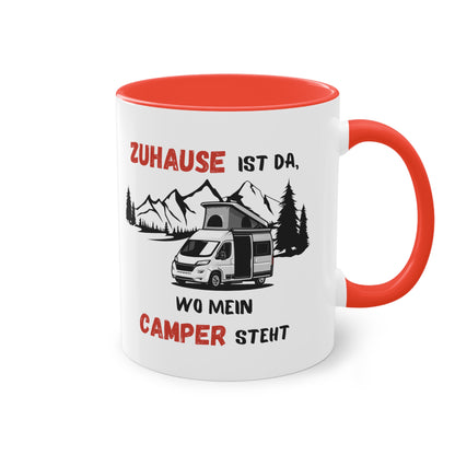 Zuhause ist da, wo mein Camper steht - Zwei-Ton-Kaffeetasse