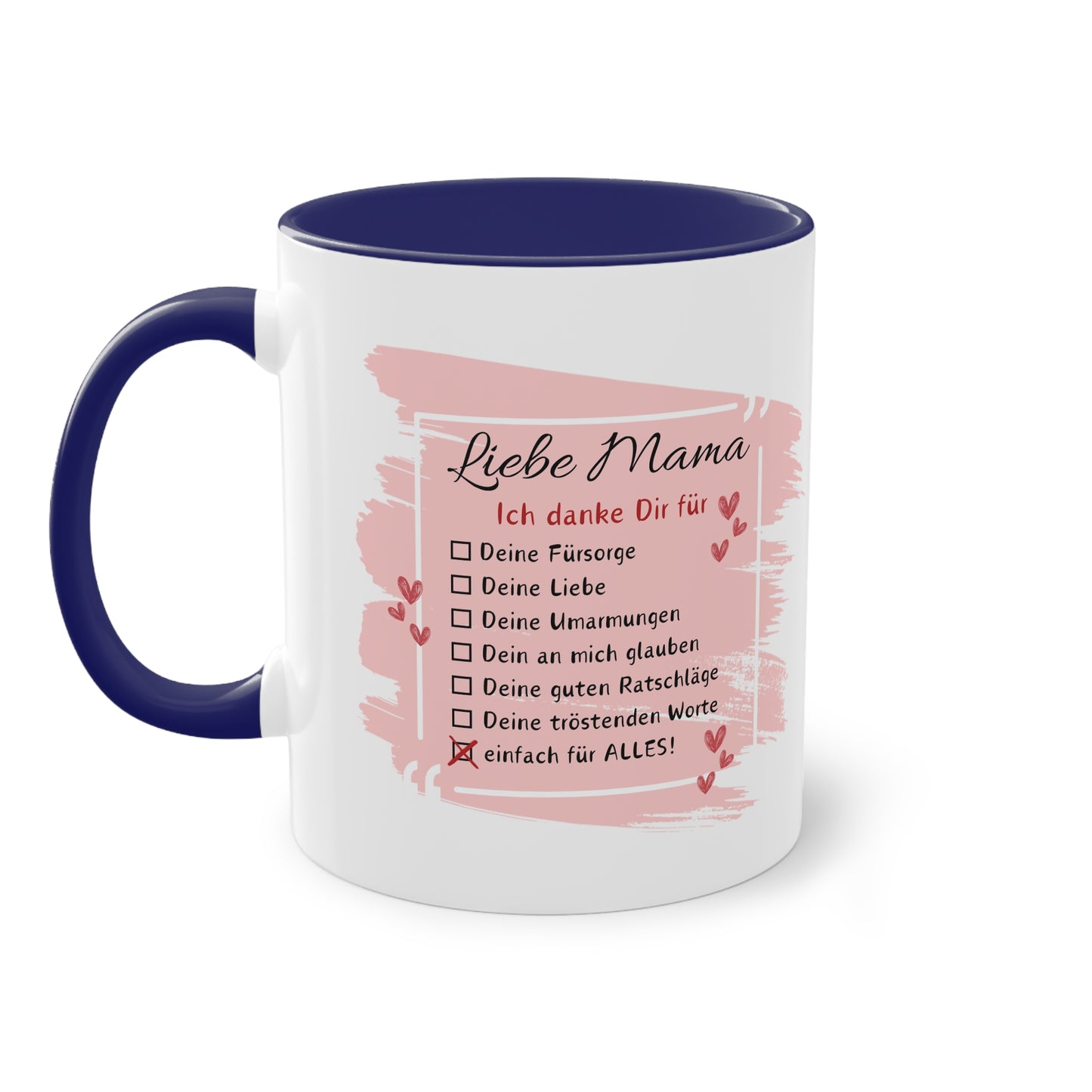 Liebe Mama ich danke dir für - Zwei-Ton-Tasse