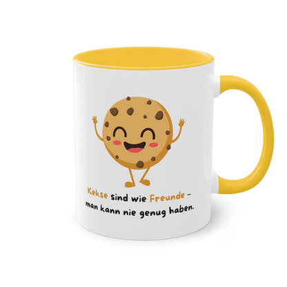 Kekse sind wie Freunde - Zwei-Ton-Kaffeetasse