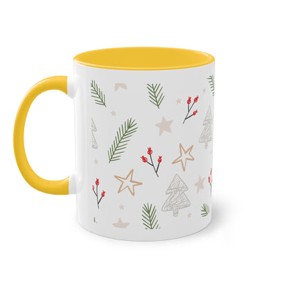 Weihnachtsmuster  - Zwei-Ton-Kaffeetasse