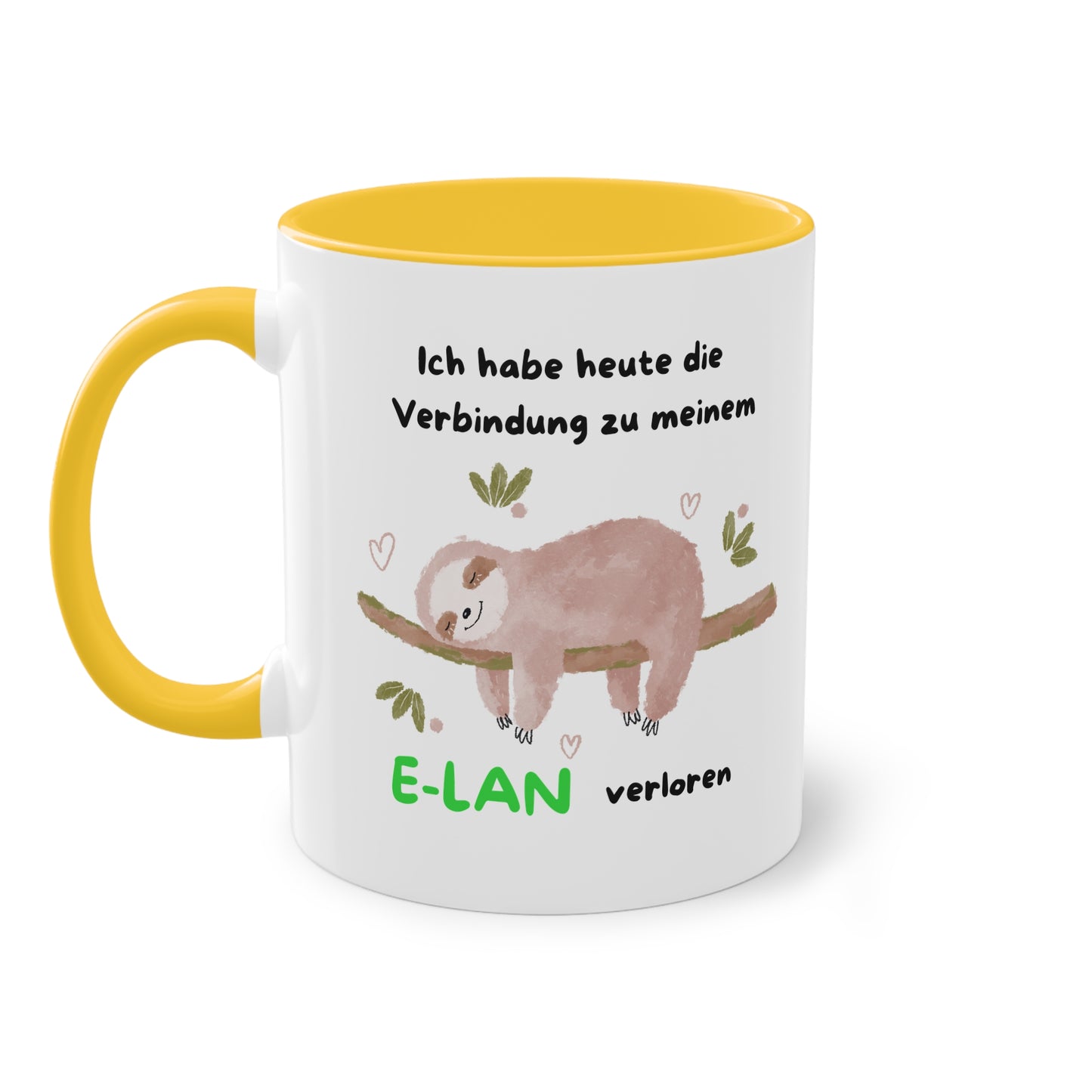 Ich habe heute die Verbindung zu meinem E-Lan verloren - Zwei-Ton-Tasse