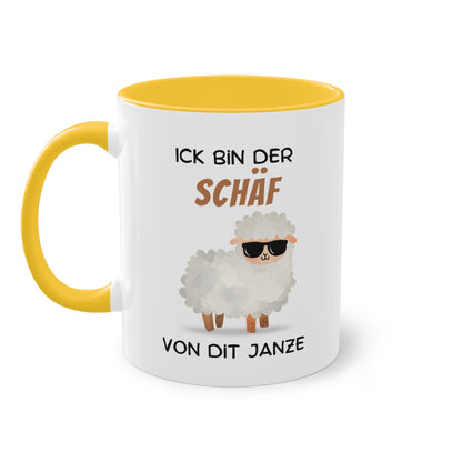 Ick bin der Schäf von dit Janze - Zwei-Ton-Tasse