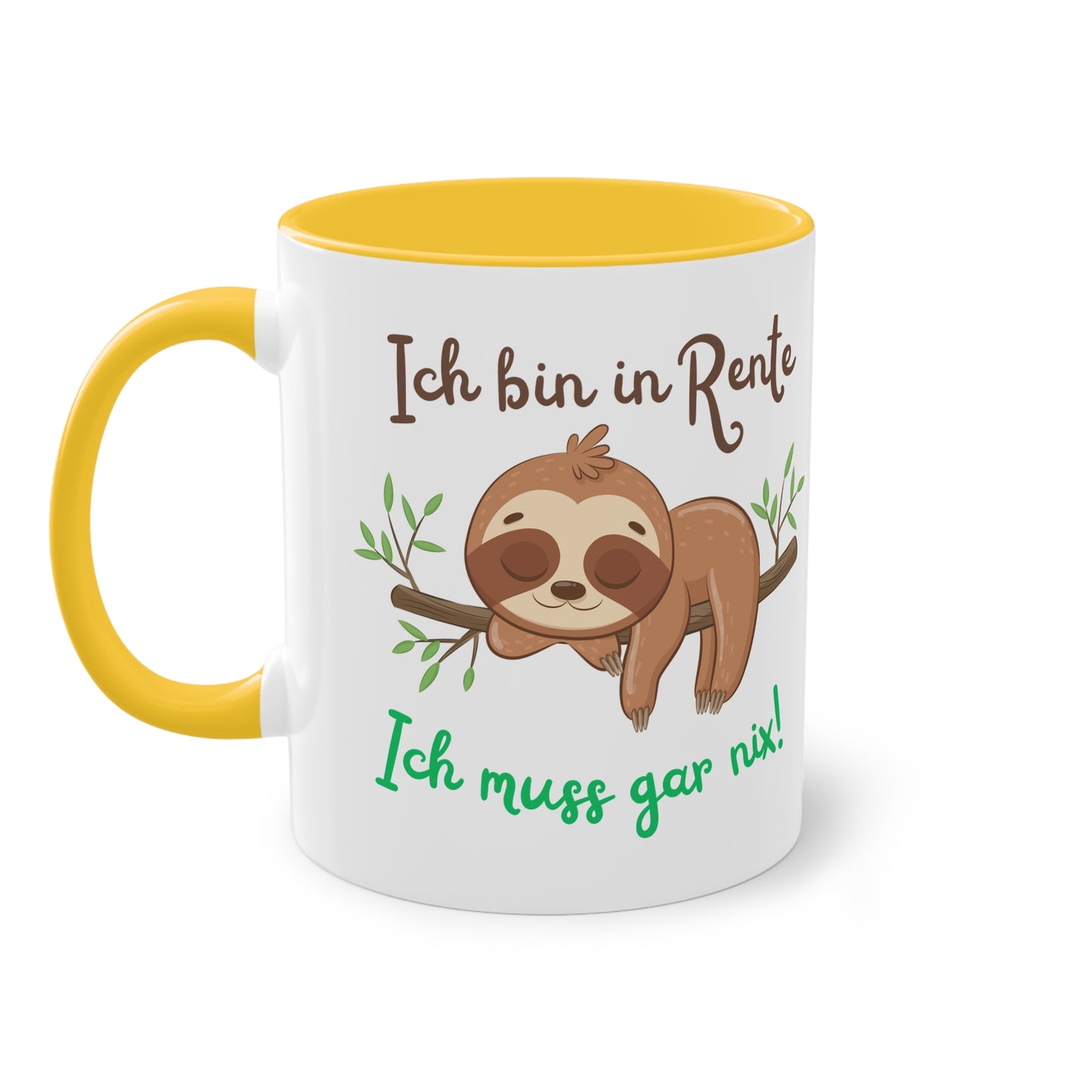 Ich bin in Rente. Ich muss gar nichts! - Zwei-Ton-Tasse
