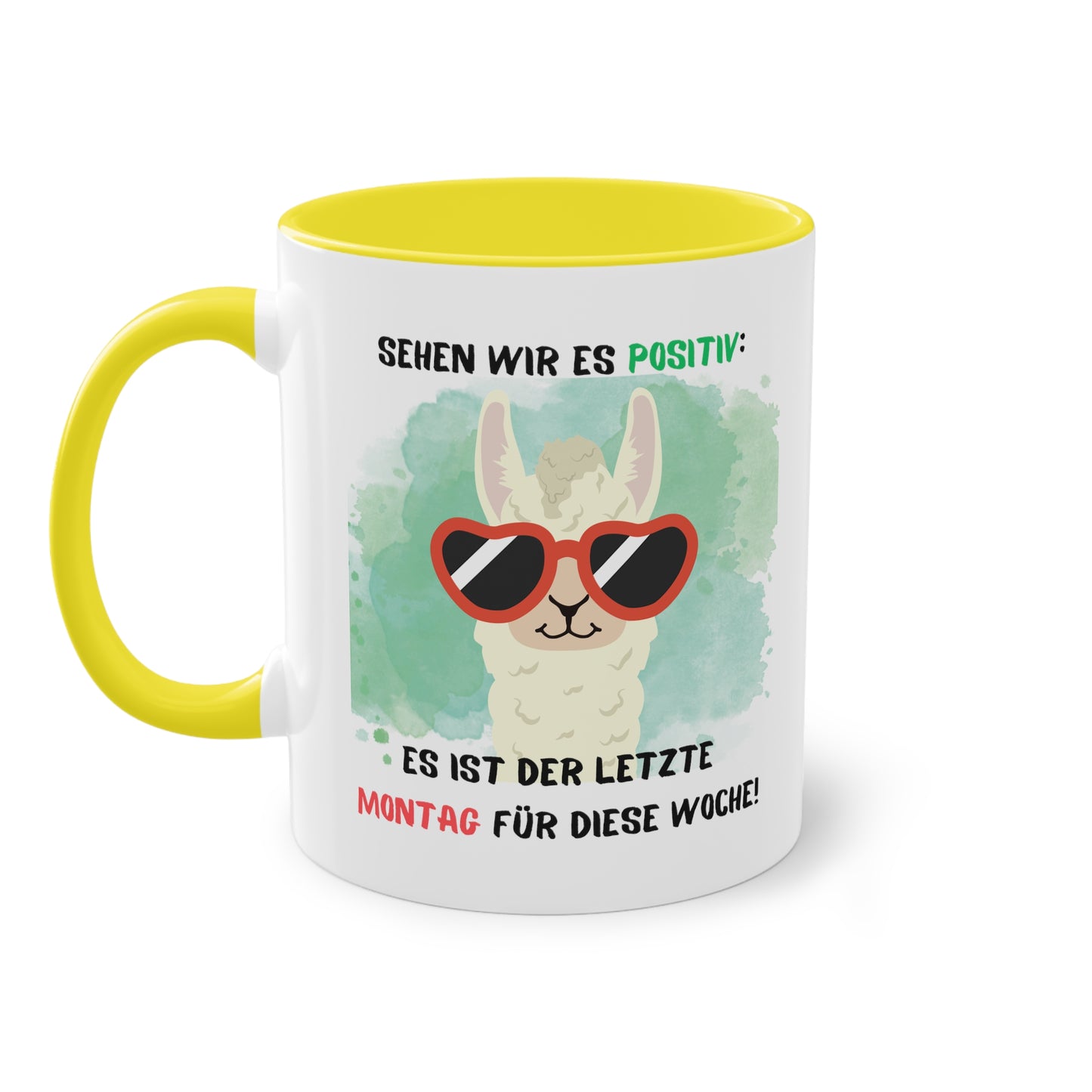 Sehen wir es positiv. Es ist der letzte Montag für diese Woche - Zwei-Ton-Kaffeetasse