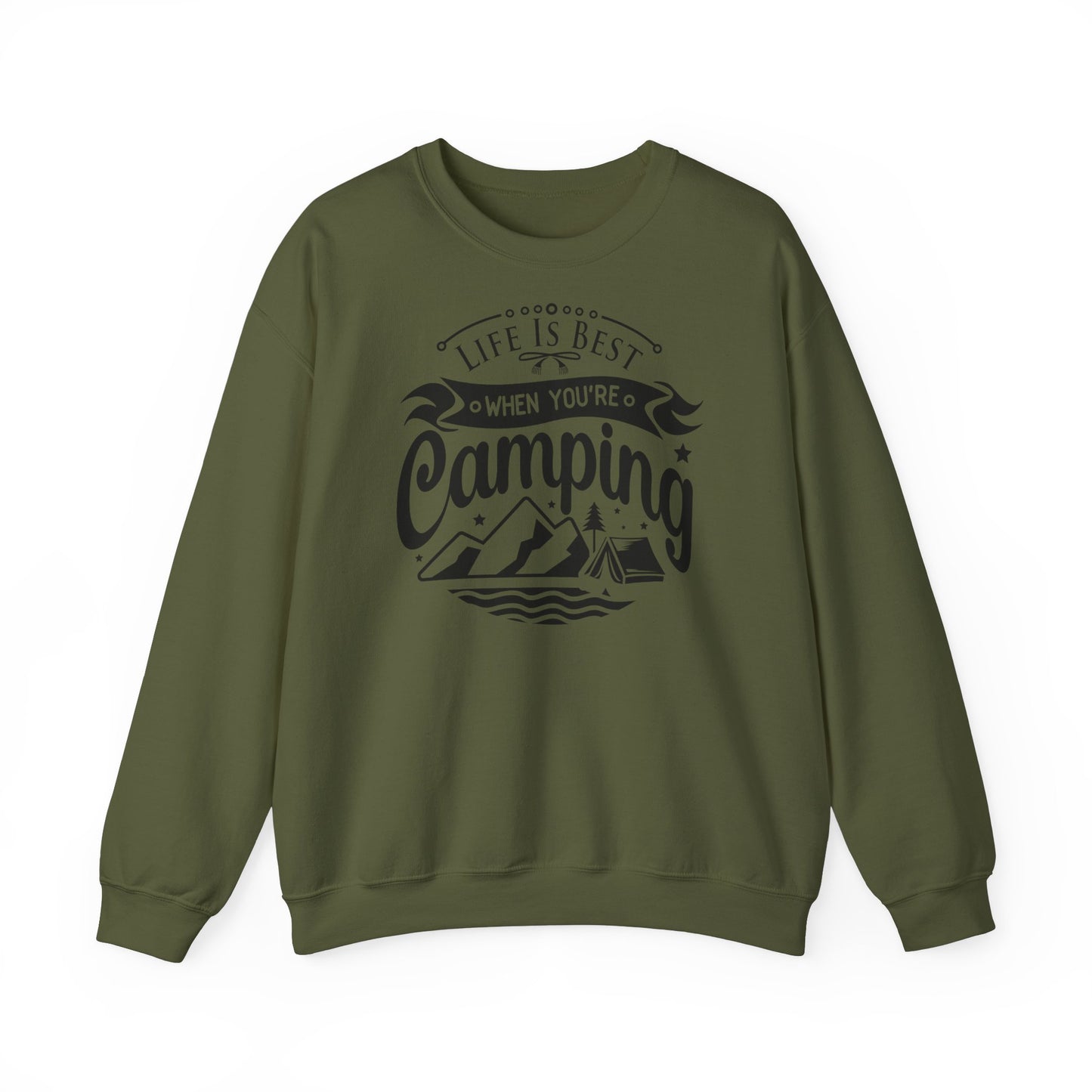 Unisex Sweatshirt - Life is best when you are camping (Das Leben ist besser, wenn Du zeltest)