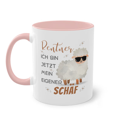Rentner ich bin jetzt mein eigener Schäf - Zwei-Ton-Tasse