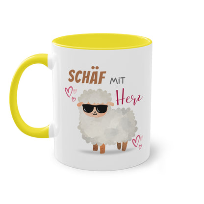 Schäf mit Herz - Zwei-Ton-Tasse