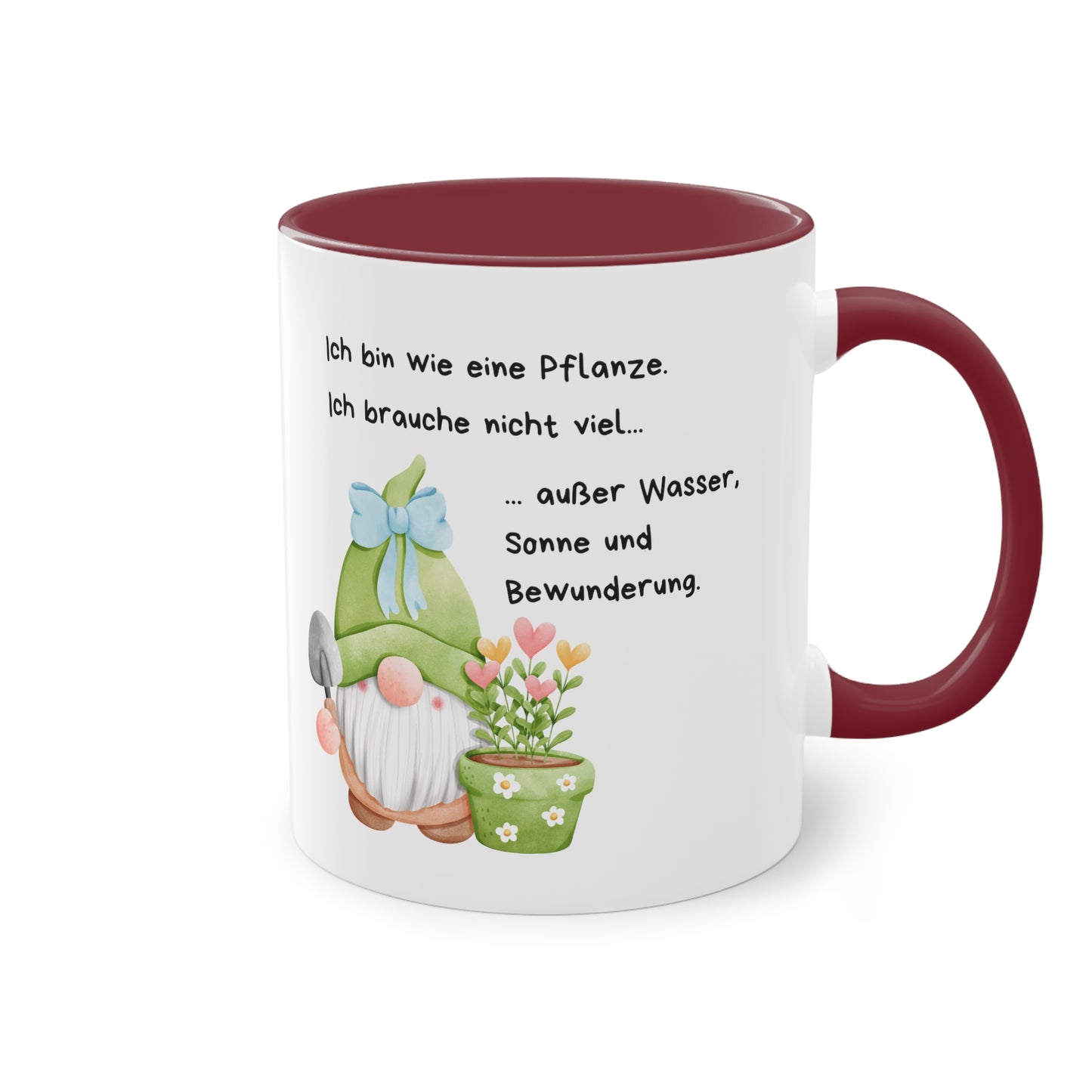 Ich bin wie eine Pflanze.  - Zwei-Ton-Kaffeetasse