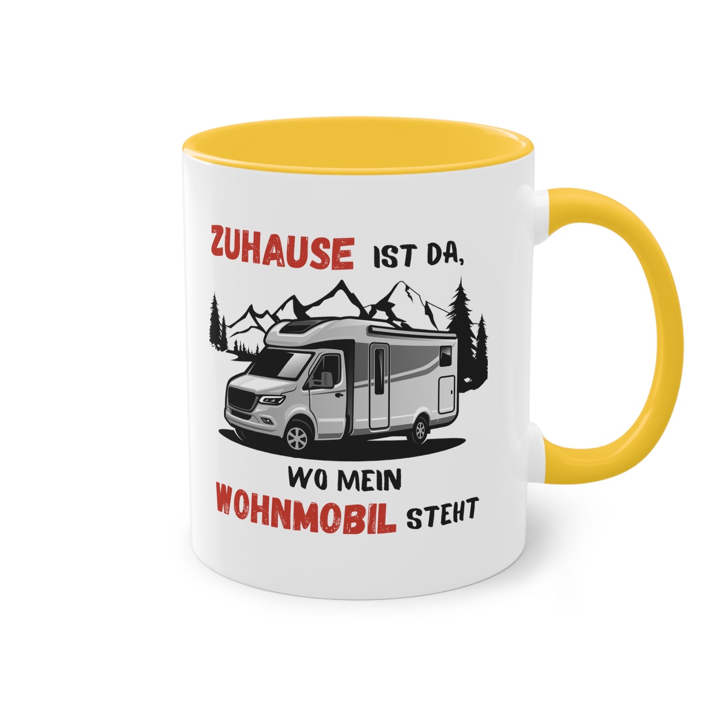 Zuhause ist da, wo mein Wohnmobil steht - Zwei-Ton-Kaffeetasse