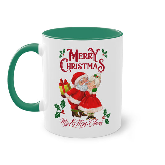 Merry Christmas Mr. & Mrs. Claus - Zwei-Ton-Kaffeetasse