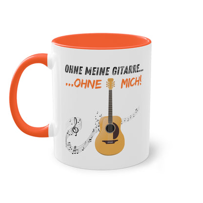 Ohne meine Gitarre...Ohne mich...! - Zwei-Ton-Kaffeetasse